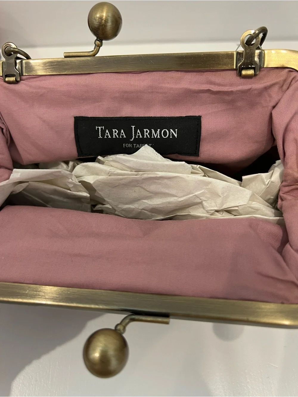 NWT Vintage Tara Jarmon x Target Purple Eyelet Kiss Lock Bag